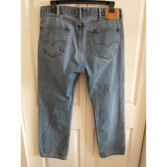 Levi’s Men’s 505 Jeans Regular Straight Leg Cotton Lesotho Medium Wash 38x29 - Picture 3 of 9